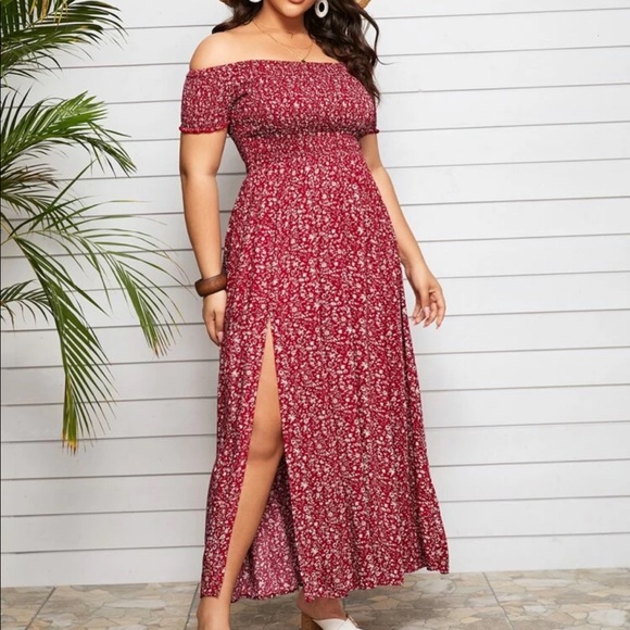 SHEIN Dresses & Skirts - SHEIN off shoulder split floral sundress